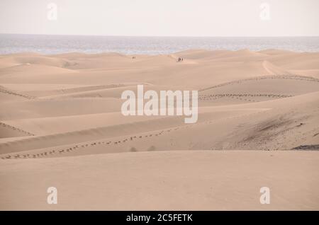 Sanddünenwüste in Maspalomas Gran Canaria Insel Spanien Stockfoto