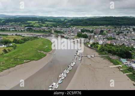 Luftdrohnenaufnahme von Kirkcudbright Dumfires und Galloway Stockfoto