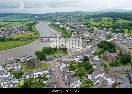 Luftdrohnenaufnahme von Kirkcudbright Dumfires und Galloway Stockfoto