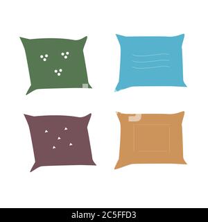 Vektor-Illustration von Kissen. Isoliertes Bild auf weißem Hintergrund Stock Vektor