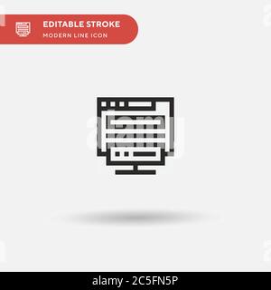 Web Hosting einfaches Vektor-Symbol. Illustration Symbol Design Vorlage für Web mobile UI Element. Perfekte Farbe modernes Piktogramm auf bearbeitbaren Strich. Web Hosting Icons für Ihr Business-Projekt Stock Vektor