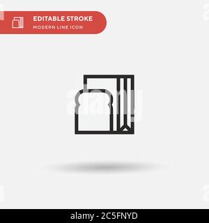 Lebensmittel einfaches Vektorsymbol. Illustration Symbol Design Vorlage für Web mobile UI Element. Perfekte Farbe modernes Piktogramm auf bearbeitbaren Strich. Lebensmittel-Symbole für Ihr Geschäftsprojekt Stock Vektor