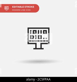 Algorithmus einfaches Vektorsymbol. Illustration Symbol Design Vorlage für Web mobile UI Element. Perfekte Farbe modernes Piktogramm auf bearbeitbaren Strich. Algorithmus-Symbole für Ihr Geschäftsprojekt Stock Vektor