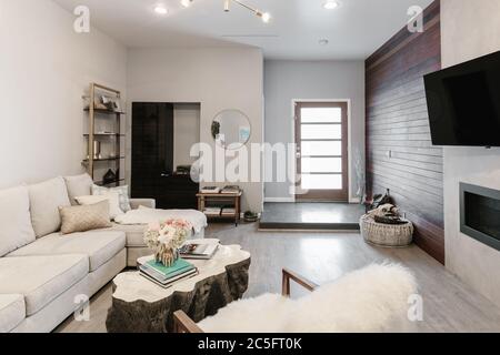 Innere des modernen Wohnzimmer Stockfoto