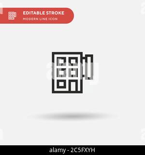 Motel einfaches Vektor-Symbol. Illustration Symbol Design Vorlage für Web mobile UI Element. Perfekte Farbe modernes Piktogramm auf bearbeitbaren Strich. Motel-Symbole für Ihr Geschäftsprojekt Stock Vektor