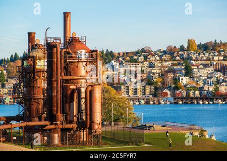 Gas Park in Seattle, Washington Stockfoto