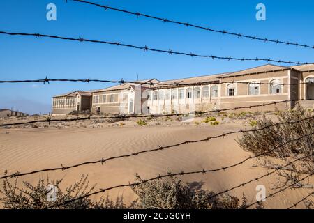 Das Außengelände rund um die Geisterstadt Kolmanskop, Karas Region, Namibia Stockfoto