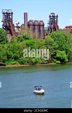 Historische Stahlstadt braddock Pa 10 Meilen Fluss von pittsburgh Stockfoto