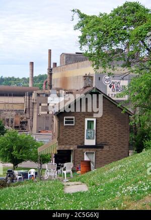 Historische Stahlstadt braddock Pa 10 Meilen Fluss von pittsburgh Stockfoto