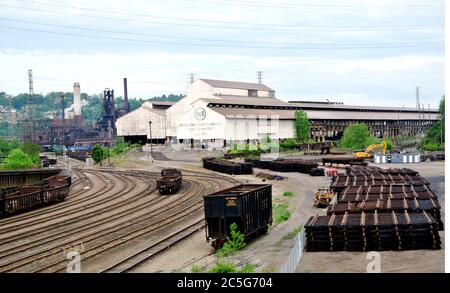 Historische Stahlstadt braddock Pa 10 Meilen Fluss von pittsburgh Stockfoto