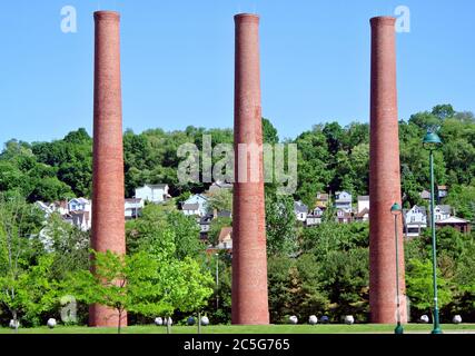 Historische Stahlstadt braddock Pa 10 Meilen Fluss von pittsburgh Stockfoto