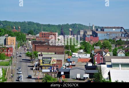 Historische Stahlstadt braddock Pa 10 Meilen Fluss von pittsburgh Stockfoto