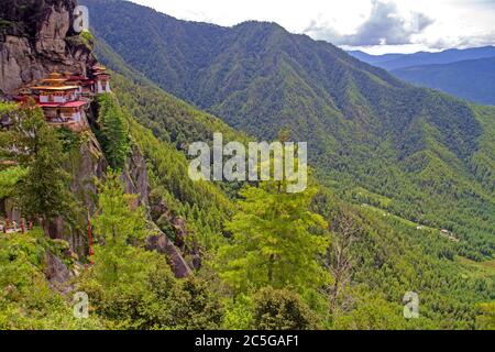 Paro Takstang (Kloster Des Tigernests) Stockfoto