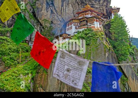 Paro Takstang (Kloster Des Tigernests) Stockfoto