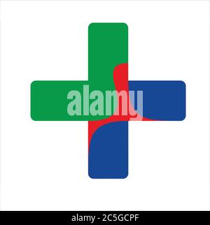 Medizinisches Logo, Kreuz-Logo, medizinisches Zentrum-Logo, Gesundheitssymbole, Herz-Logo, Gesundheit-Logo, Arzt-Logo, Medizin-Logo, Medizin-Symbol, Logo-Design-Vorlage Stock Vektor