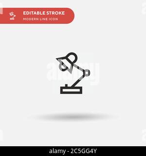 Einfaches Symbol für die Lampe. Illustration Symbol Design Vorlage für Web mobile UI Element. Perfekte Farbe modernes Piktogramm auf bearbeitbaren Strich. Lampensymbole für Ihr Geschäftsprojekt Stock Vektor