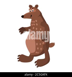 Cute Bear, Waldtier, geeignet für Bücher, Websites, Anwendungen, Trend-Stil Grafiken, Vektor, Illustration, isoliert, Cartoon-Stil Stock Vektor