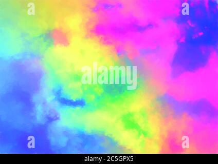 Abstrakter Hintergrund mit einer farbenfrohen Aquarellstruktur Stockfoto
