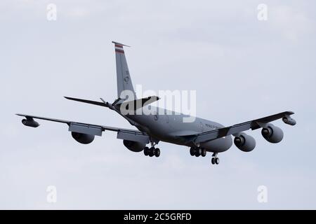 Republic of Singapore Air Force (RSAF) Boeing KC-135R Stratotanker Luftbefüllungsflugzeug von 112 Squadron. Stockfoto