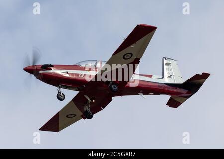 Royal Australian Air Force (RAAF) Pilatus PC-9A Trainerflugzeug A23-006 von 2FTS mit Sitz bei RAAF Pearce in Western Australia. Stockfoto