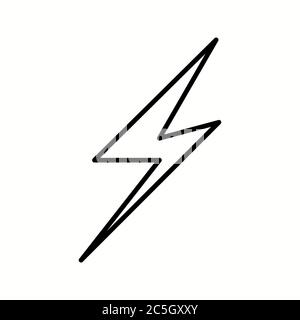 Einzigartiges Symbol für die Vektorlinie Lightening II Stock Vektor