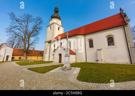 St. Nicolaus Kirche in Zyrowa. Zyrowa, Opole, Polen. Stockfoto