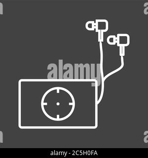 Einzigartiges Symbol Für Die Linienvektoren Des Music Player Stock Vektor