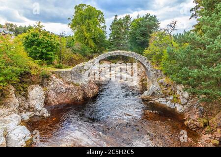 Blick auf Schottlands älteste Brücke Stockfoto