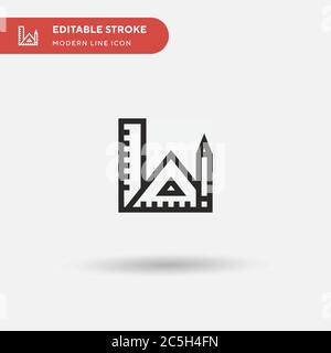 Design Tools einfaches Vektorsymbol. Illustration Symbol Design Vorlage für Web mobile UI Element. Perfekte Farbe modernes Piktogramm auf bearbeitbaren Strich. Symbole für Designwerkzeuge für Ihr Geschäftsprojekt Stock Vektor