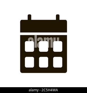 Das Kalendersymbol auf weißem Hintergrund. Vektorgrafik EPS 10. Stock Vektor
