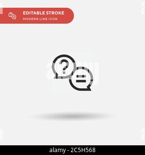 Einfaches Vektorsymbol QA. Illustration Symbol Design Vorlage für Web mobile UI Element. Perfekte Farbe modernes Piktogramm auf bearbeitbaren Strich. QS-Symbole für Ihr Geschäftsprojekt Stock Vektor