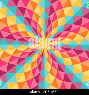 Geometrisches Muster mit rautenförmigen Figuren. Farbenfroher abstrakter Vektorhintergrund Stock Vektor