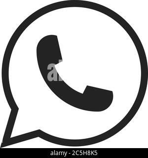 Telefon Symbol Symbol, Vektor, whatsapp Logo Symbol. Telefon Piktogramm, flache Vektor-Zeichen isoliert auf weißem Hintergrund . Stock Vektor