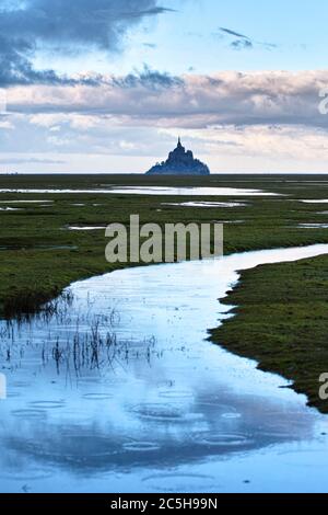 Mont Saint-Michel, Normandie, Frankreich Stockfoto