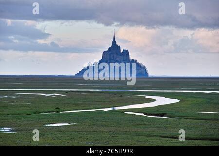 Mont Saint-Michel, Normandie, Frankreich Stockfoto