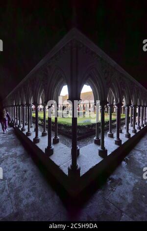 Église Abbatiale de Jérusalem du Mont-Saint-Michel Stockfoto