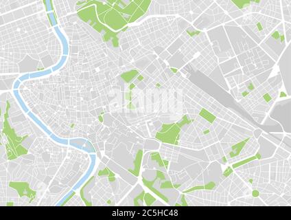 vektor-Stadtplan von Rom, Italien Stock Vektor