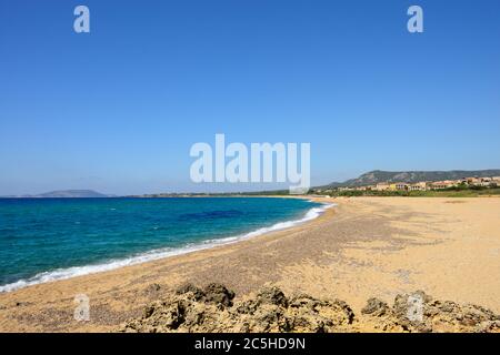 Costa Navarino Strand Teil der Costa Navarino Luxus-Resorts in Griechenland Stockfoto