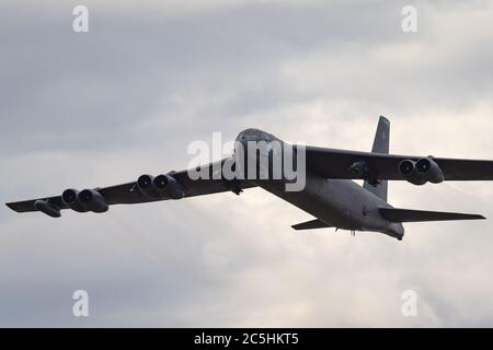 United States Air Force (USAF) Boeing B-52H strategische Bomberflugzeuge von Stratofortress. Stockfoto