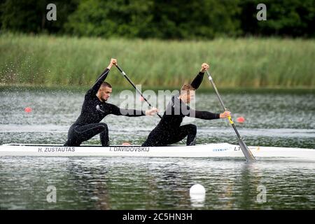 Kanu sport, Litauisch Athlet Hannele Zustautas Stockfoto