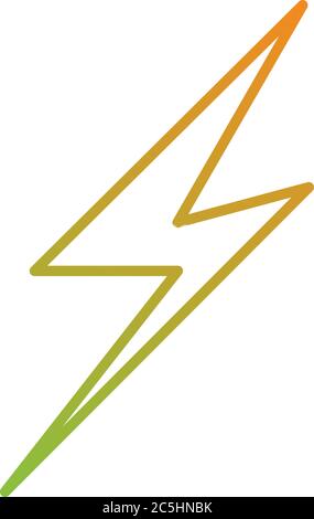 Einzigartiges Symbol für die Vektorlinie Lightening II Stock Vektor