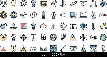 Physik Symbole Vektor flach Stock Vektor