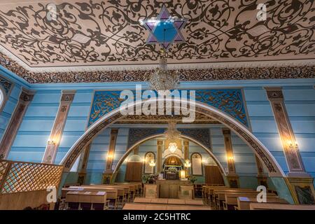 Der Innenraum der Synagoge in Tiflis, Georgien. Stockfoto