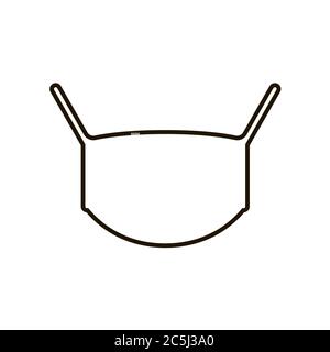 Virenschutz medizinische Maske Symbol in trendigen flachen Stil isoliert auf weißem Hintergrund. Eps 10. Stock Vektor