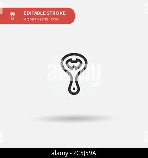 Einfaches Vektorsymbol für Flaschenöffner. Illustration Symbol Design Vorlage für Web mobile UI Element. Perfekte Farbe modernes Piktogramm auf bearbeitbaren Strich. Symbole für Flaschenöffner für Ihr Geschäftsprojekt Stock Vektor