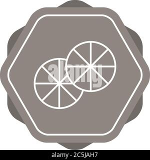 Symbol Für Einzigartige Orangefarbene Vektorlinie Stock Vektor