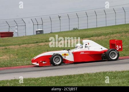 Mid-Ohio Raceway, 2. Kurve. Stockfoto