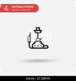 Einfaches Vektorsymbol für Shisha. Illustration Symbol Design Vorlage für Web mobile UI Element. Perfekte Farbe modernes Piktogramm auf bearbeitbaren Strich. Shisha-Symbole für Ihr Geschäftsprojekt Stock Vektor