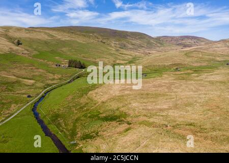 Tarras Valley, Teil der Langholm Moor Community Buyout, um Land von Buccleuch Estates zu kaufen, um das Tarras Valley Nature Reserve zu schaffen. Stockfoto