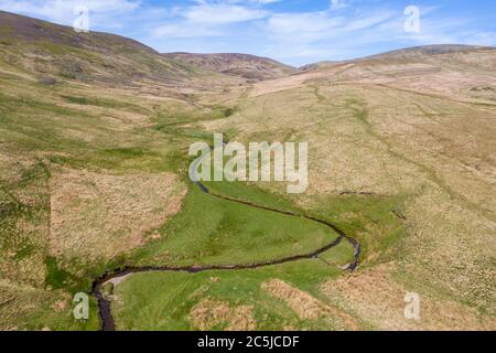 Tarras Valley, Teil der Langholm Moor Community Buyout, um Land von Buccleuch Estates zu kaufen, um das Tarras Valley Nature Reserve zu schaffen. Stockfoto